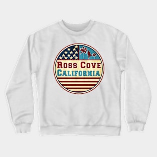 Ross Cove Mavericks California Ocean Surf Palms Surfer Surfing Crewneck Sweatshirt